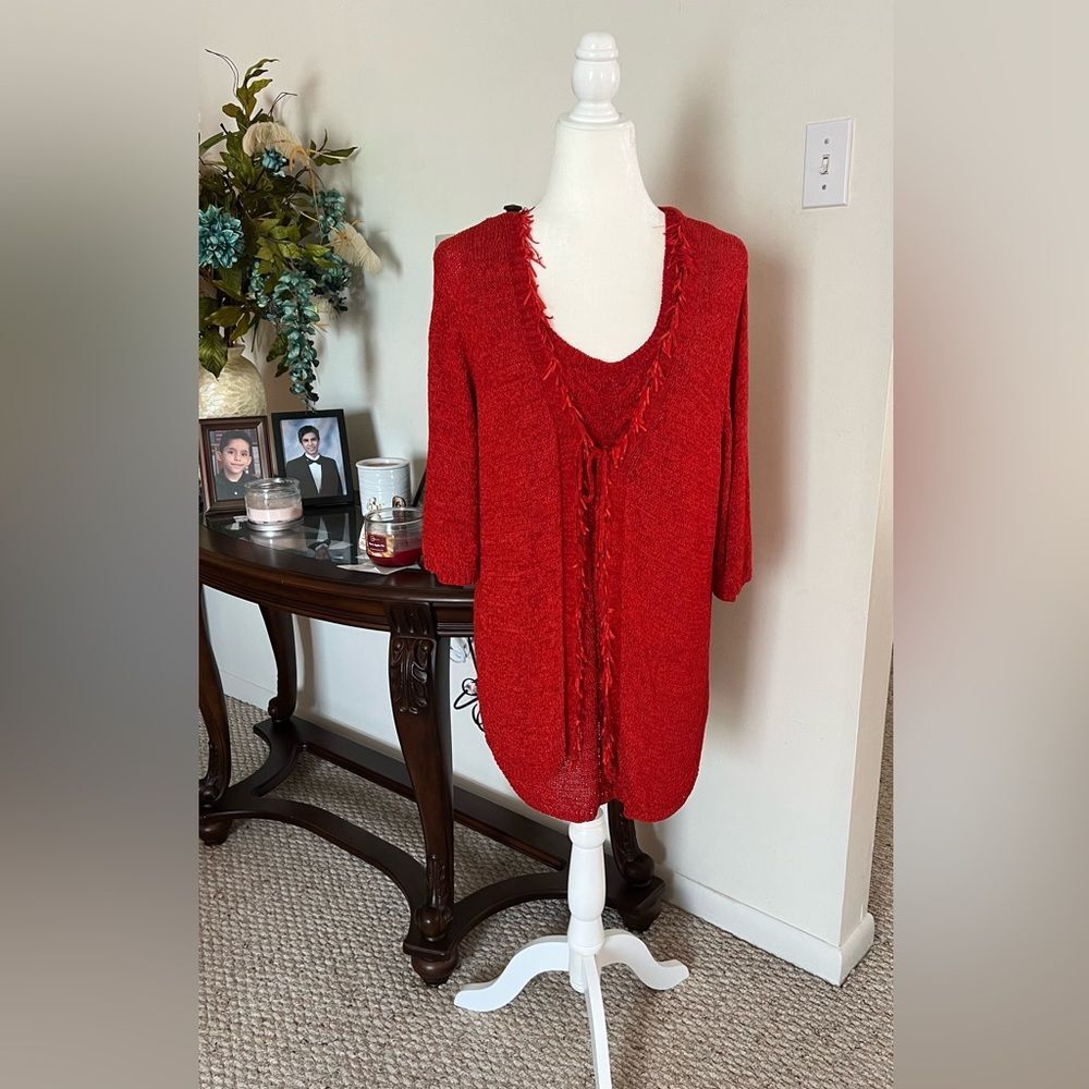 Vintage Y2K Carole Little Women II Red Knit Twin Set — Size 1X
